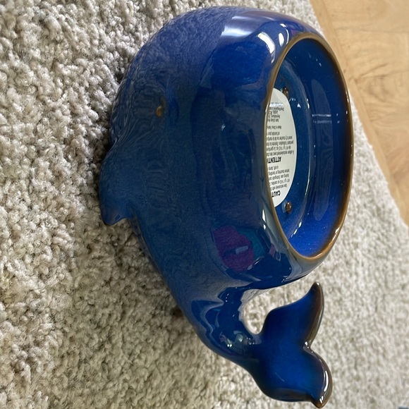 Bath and Body Works Blue Whale Ceramic 3 Wick Candle Holder Sea Beach *NEW* - Picture 4 of 6